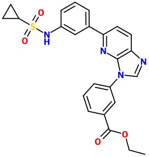 (image for) MC004499 Ethyl 3-[5-(3-cyclopropanesulfonamidophenyl)-3H-imidazo[4,5-b]pyridin-3-yl]benzoate